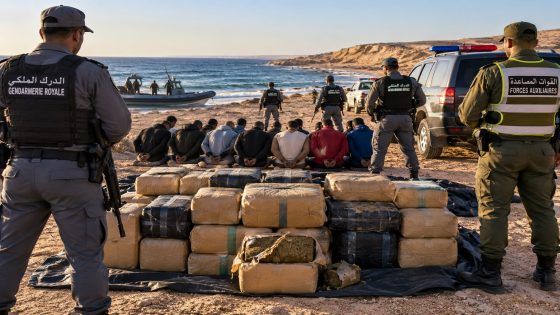 بوجدور.. إحباط محاولة للتهريب الدولي وحجز قرابة طن من مخدر الشيرا وتوقيف 11 شخصا