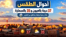 أحوال الطقس.. 37 درجة بالعيون و35 بالسمارة وزخات رعدية مرتقبة بعدد من مناطق المغرب